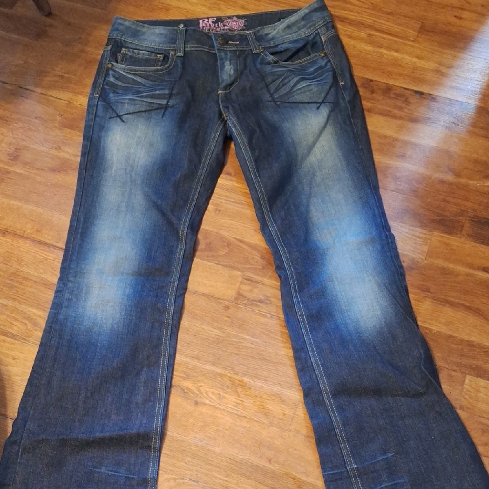 Bear Rock For Express Womens Jeans Blue 32x31 Boot